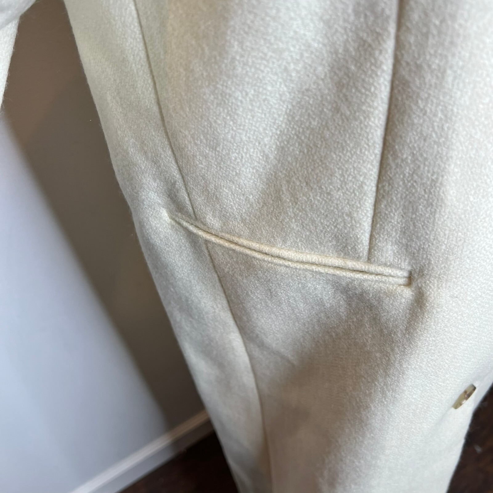 Pre-owned Jcrew J.crew Womens $428 Palais Topcoat Italian Melton Wool Blend Ivory Size 14 Bu452 In White