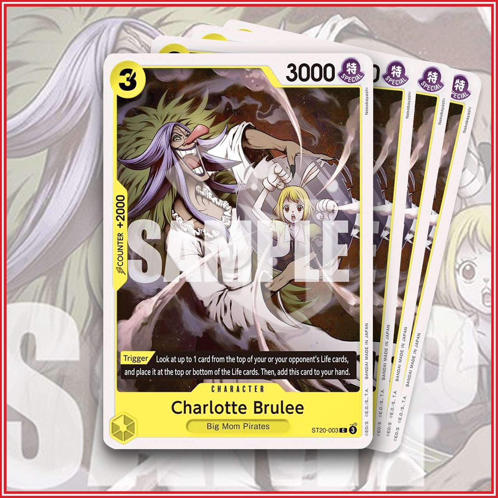 Charlotte デッキ ONE PIECE TCG: Charlotte Brulee ST20-003 x4 YELLOW Starter