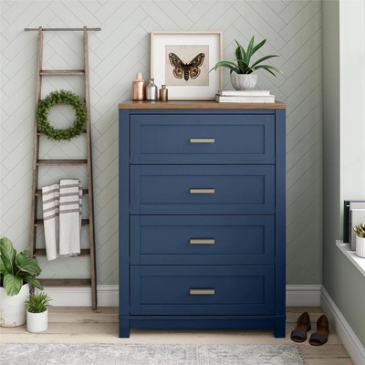 4 Drawer Dresser Clothes Storage Chest Of Drawers Navy With 