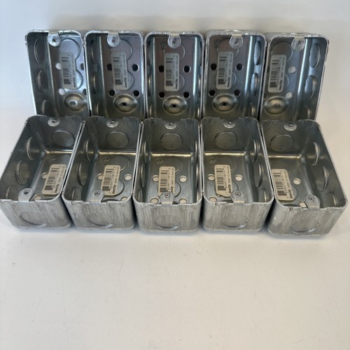 10 Pack Thomas & Betts 4 x 2-1/8 x 1-7/8  Single Gang Handy Box #5836112 J Box