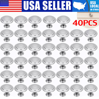 40 Pcs Door Knobs Hardware Cabinet Handles Cupboard Drawer Kitchen Pulls w/Screw