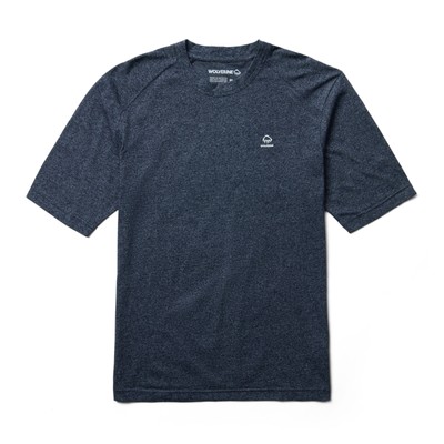 

Росомаха Мужчины Край Короткий рукав Tee Navy Heather  Мода T Рубашки Хлопок