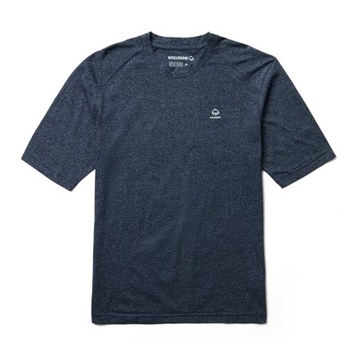 Росомаха Мужчины Край Короткий рукав Tee Navy Heather XXL Мода T Рубашки Хлопок