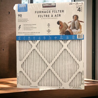Kirkland Signature 2200 High Performance Furnace Filters 4 Pack 20x25x1''