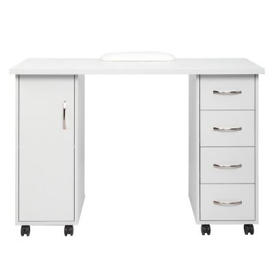 Manicure Table Makeup Station Nail Desk Salon Office Storage Wrist Rest+Drawers