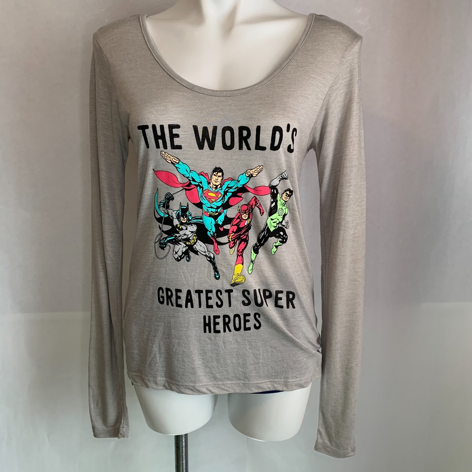 Justice League Women's Gray Long Sleeve 