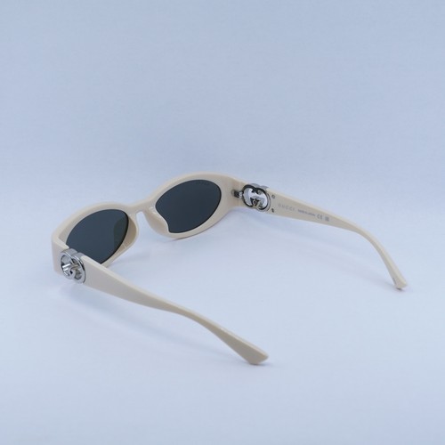 Pre-owned Gucci Gg1662sa 004 Ivory/grey 56-18-140 Sunglasses Authentic In Gray