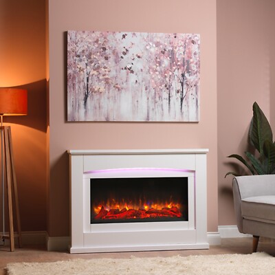Endeavour Fires Danby Electric Fireplace with an Off White MDF Fire Mantel