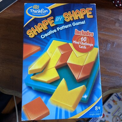 ThinkFun Shape by Shape Creative Pattern Logic Game COMPLETE 100%; 