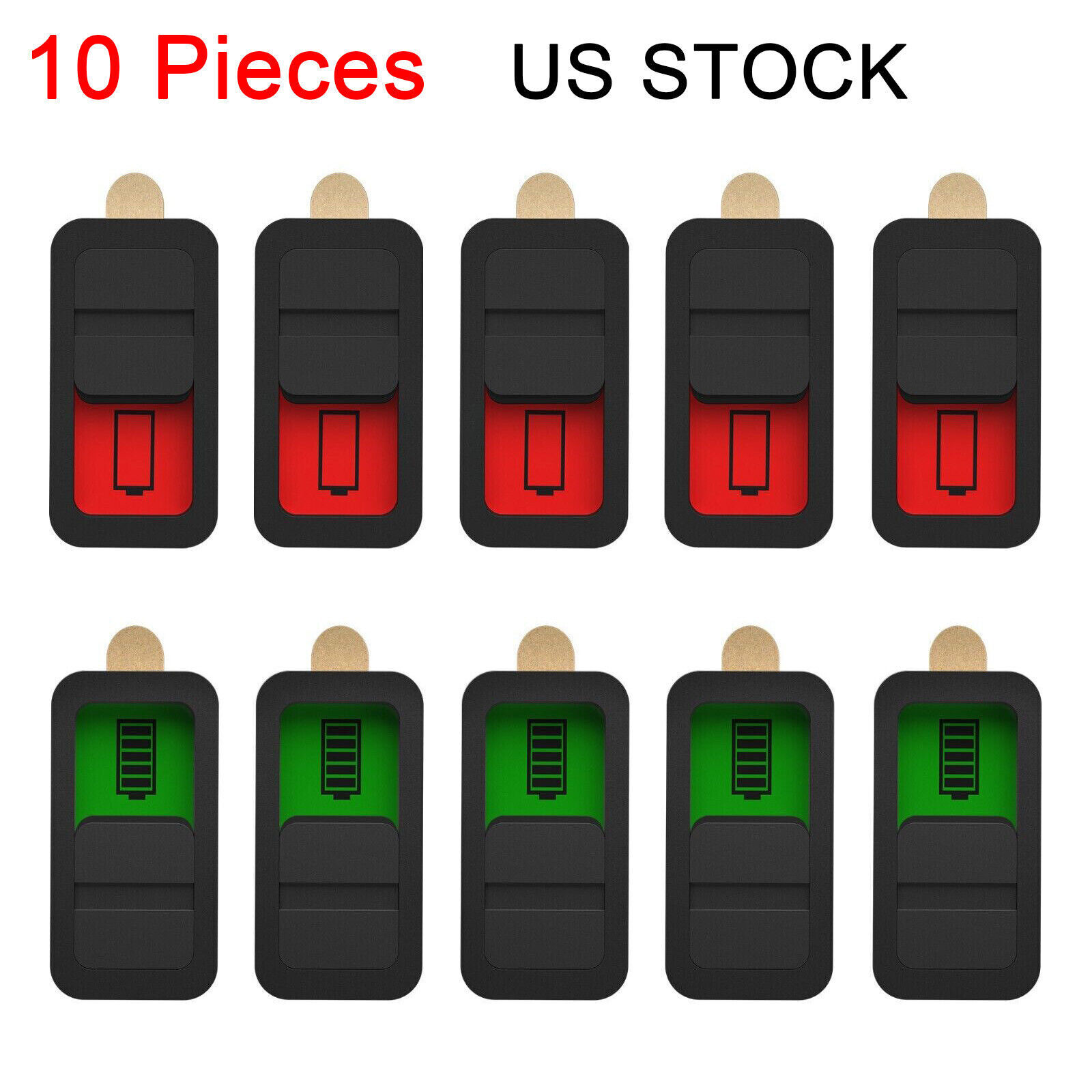 10PC Battery Charge Status Marker Slide LiPo NiCd NiMh Indicator Record Stickers