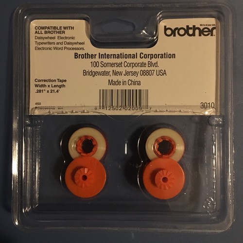 Brother 3010 Two Spool Lift-off Typewriter Correction Tape, 2/Pack