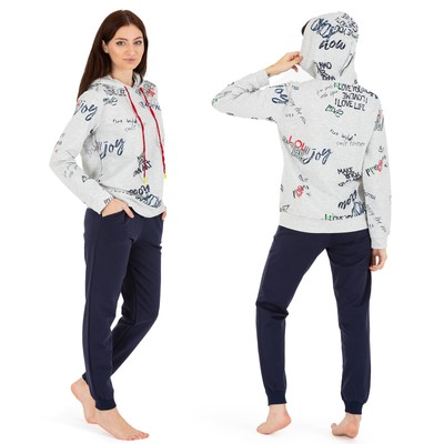 Damen Freizeitanzug langarm Baumwolle Set Schlafanzug Hausanzug Jogginganzug