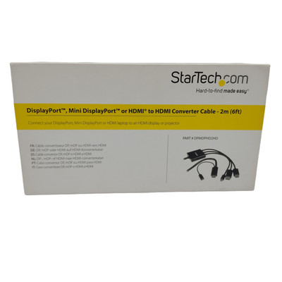 StarTech.com 2m 6 ft HDMI, DisplayPort or Mini DisplayPort to HDMI Converter
