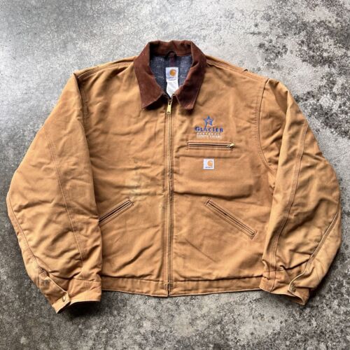Vtg 90s Carhartt Detroit Flannel Lined Jacket Men Sz 56 Work Vtg 90s Carhartt Detroit Flannel Lined Jacket Men Sz 56 Work