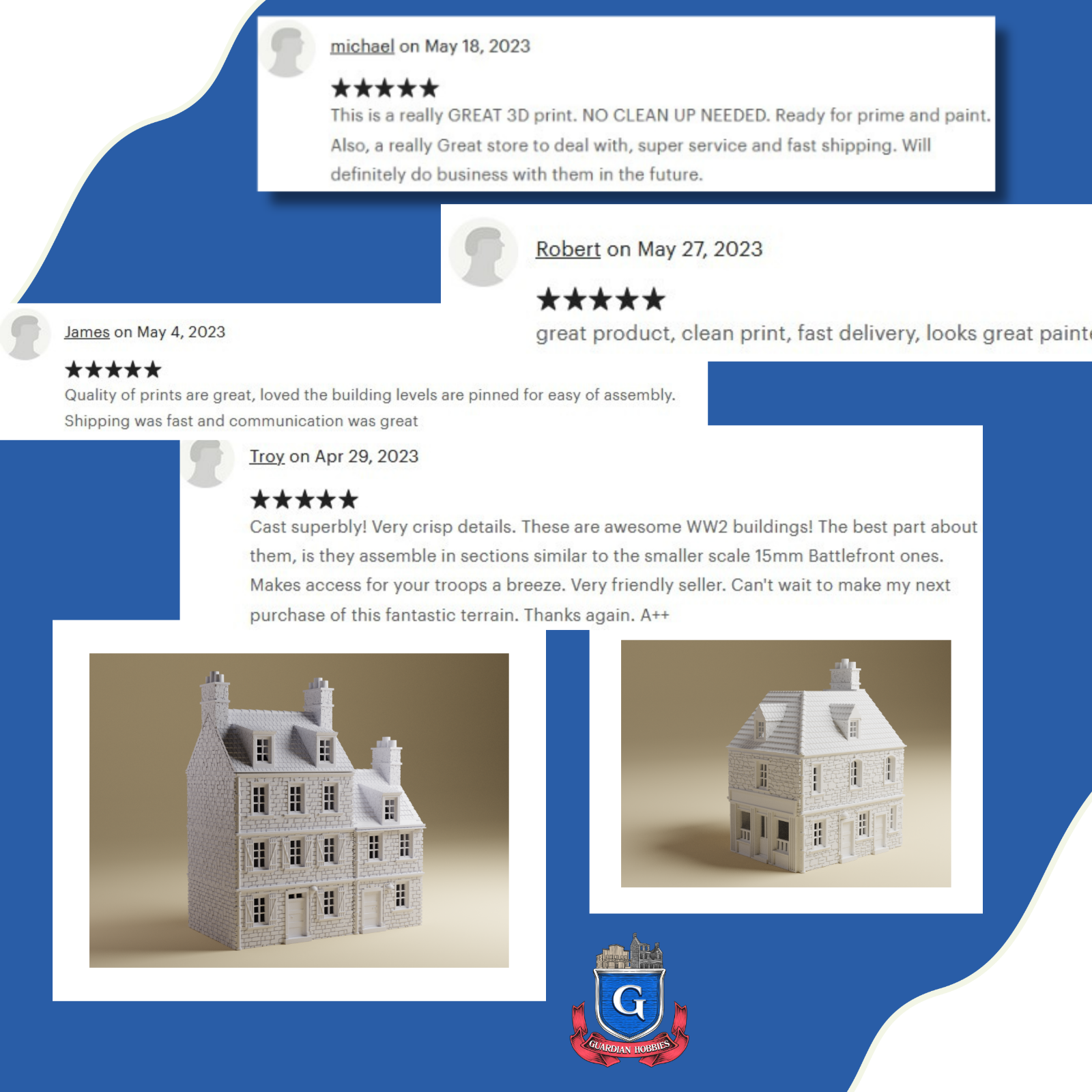 Stone Town Wall Set 3D Printed Scatter Terrain for Historical Tabletop Wargames