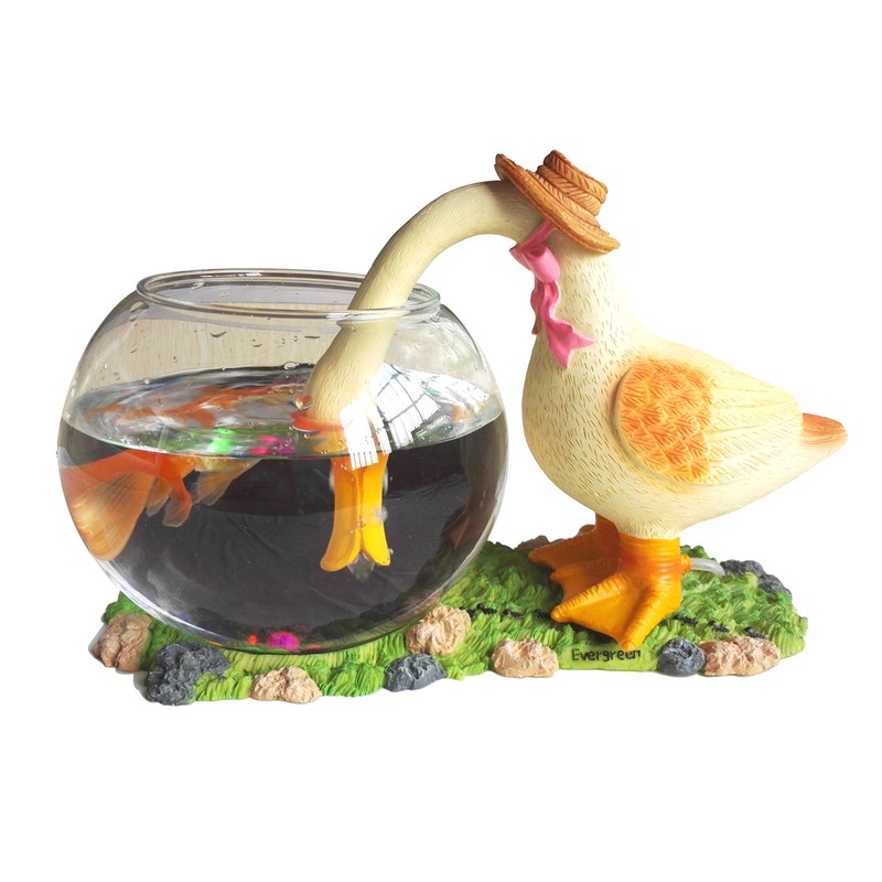 Glass Fish Bowl Tank Aquarium Round Plastic Home Decoration