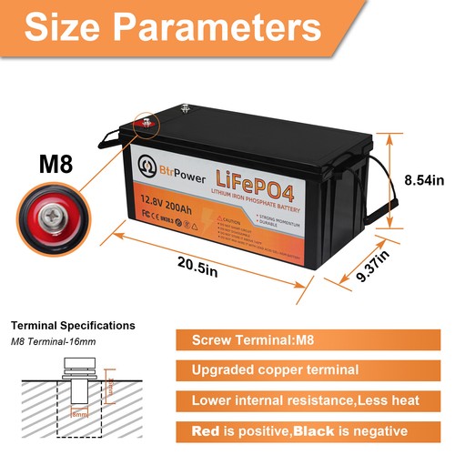 Btr 12V 50Ah 100Ah 140Ah Lifepo4 Deep Cycle Battery for RV Marine Solar System