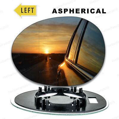 Left passenger side Wide Angle wing door mirror glass for Toyota Aygo 2005-2014