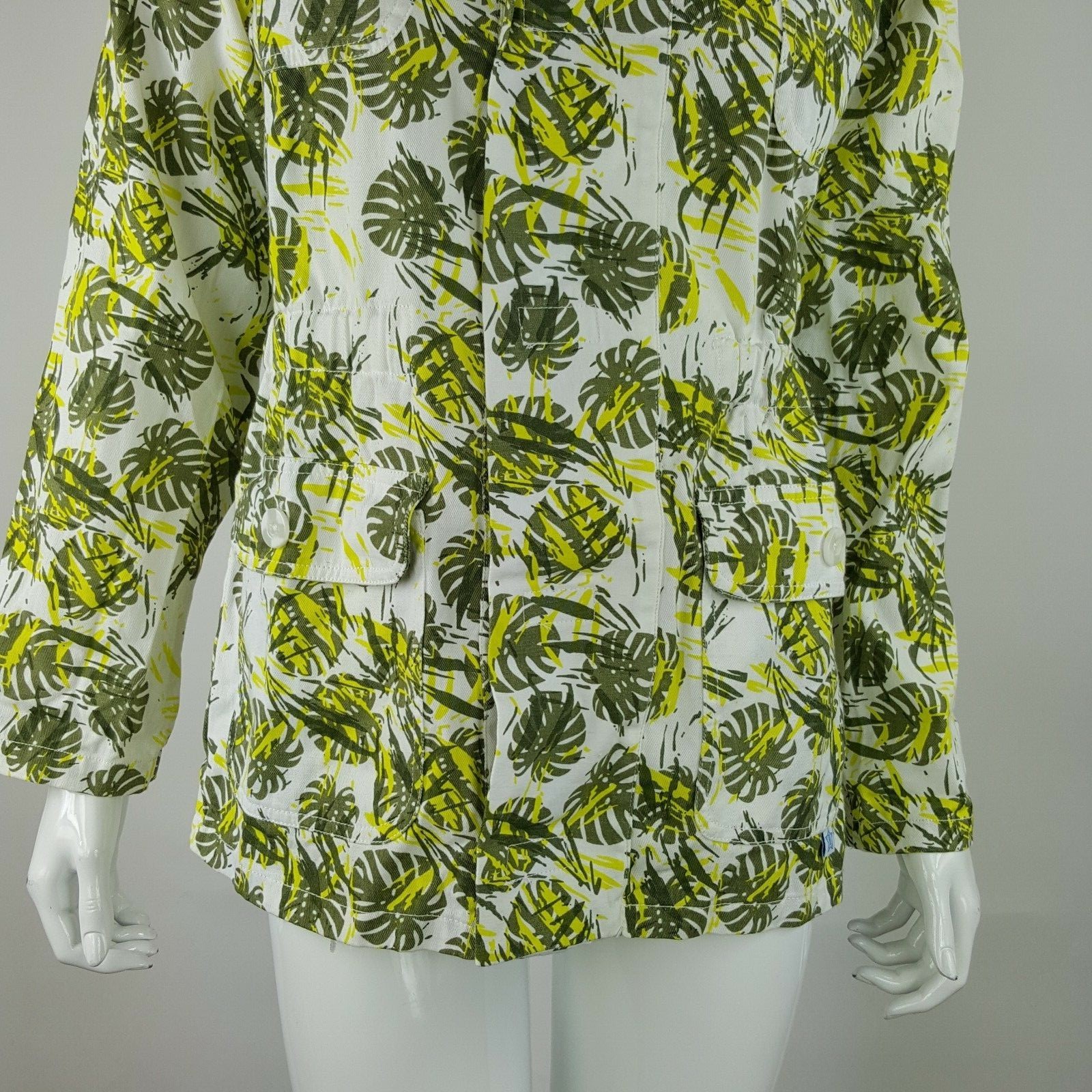 Rockin' Baby Maternity Hooded Unlined Jacket Sz 8 Yellow Brown Ivory Floral NWT