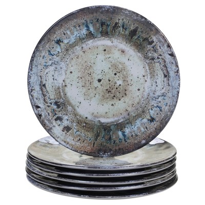 Certified International Radiance Salad/ Dessert Plates (Set Grey
