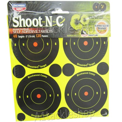 Birchwood Casey 3" Shoot-N-C Stick on Shooting Targets (48 + 120 pasters)
