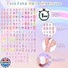 Shynek Kids Press Nails for Girls, 168Pcs Children Fake Nails Pre Glue Nail Stickers Full Cover Short False Nails Set for Girls Gift Nail Art Decoration