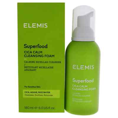 ELEMIS SUPERFOOD CICA CALM CLEANSING FOAM (NIB/Full Size 180ml/6oz/Sealed)