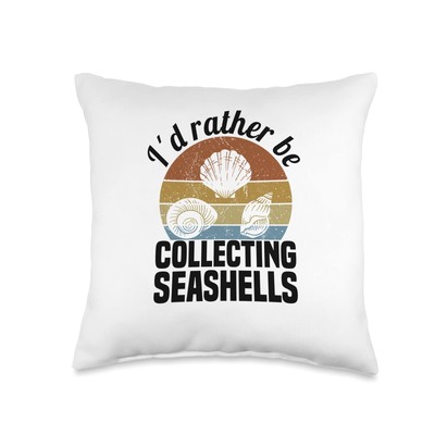 Shell Throw Pillow 16x16 Multicolor