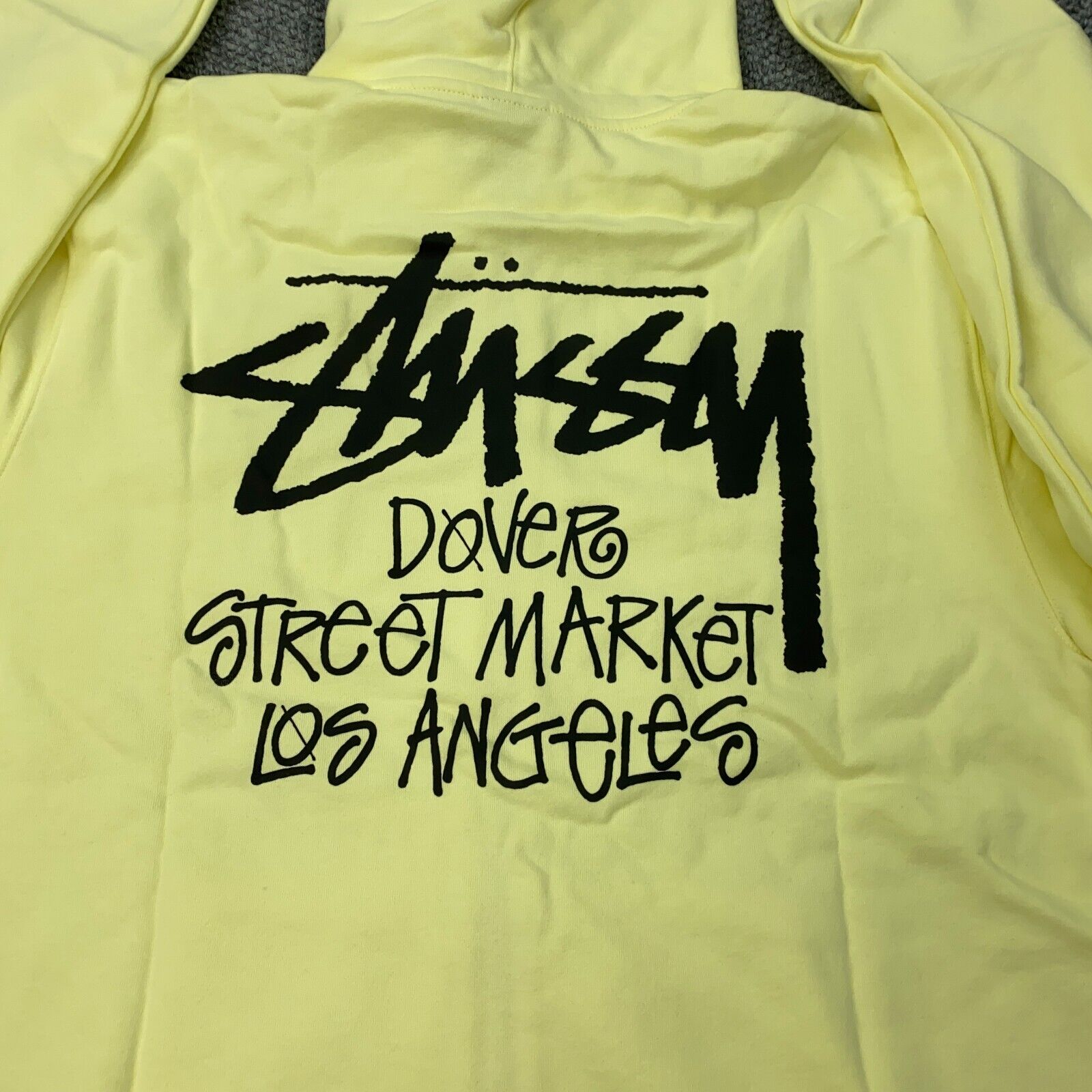 Stussy Stock DSM L.A. Zip Hoodie Mens XL Pale Yellow Stussy Stock DSM L.A. Zip Hoodie Mens XL Pale Yellow
