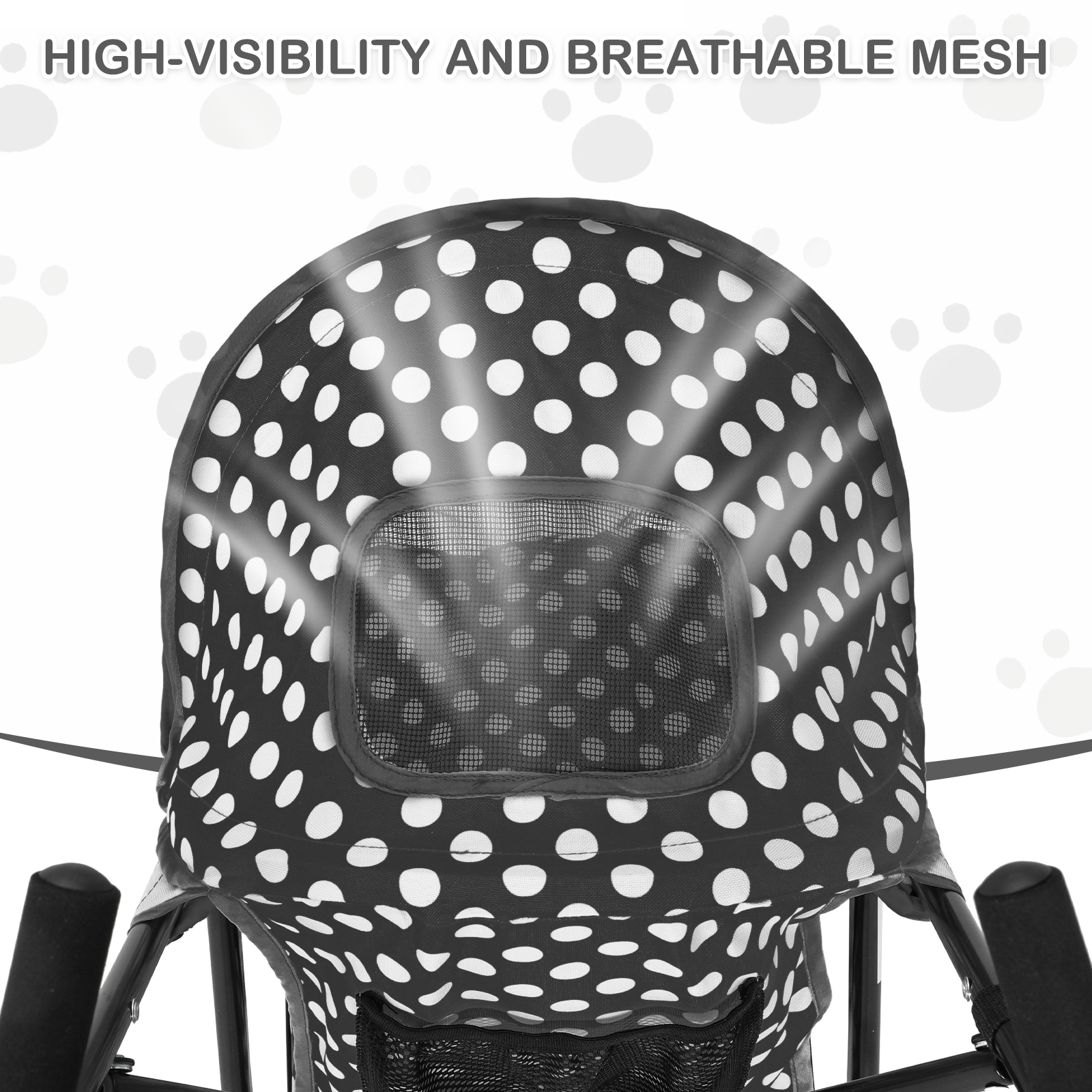 4 Wheels Pet Stroller Foldable Cat Dog Travel Carrier Storage Basket w/Skylight