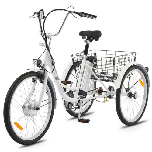 Bicycle for Sale: 24"/26" Adult Electric Tricycle 250W Motor 3-Wheel Bicycle Trike 36V Battery New in Ontario, California