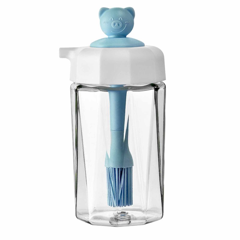 Oil Dispenser with Brush, Oil Dropper Bottle, Kitchen Sauce Storage Bottle