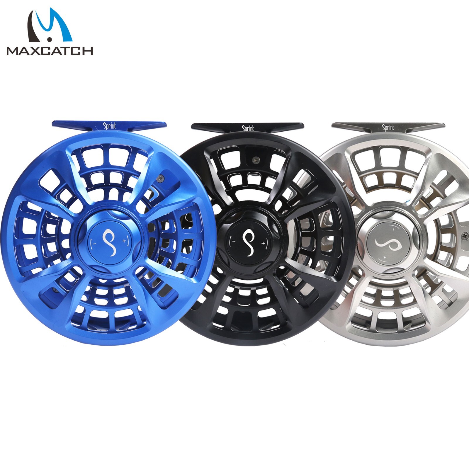 Maxcatch Sprint Expert Fully Sealed Saltwater Fly Fishing Reel CNC-machined Aluminum Alloy Body (Pearlite Silver, 9/11wt) Fly Reel Maxcatch Sprint Expert Fully Sealed Fly Fishing Reel CNC