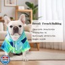 Dog Hoodie Tie Dye Dog Sweatshirt Chic Winter Clothes Ultra-Soft Warm Sweaters for Small Medium Dogs Fashion Pet Clothes for Dogs (Blue/Yellow/Green, XXL (Back: 18.89