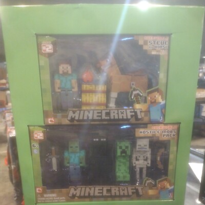 Minecraft 2 Pack - Overworld Steve and Horse and Overworld Hostile Mobs Pack