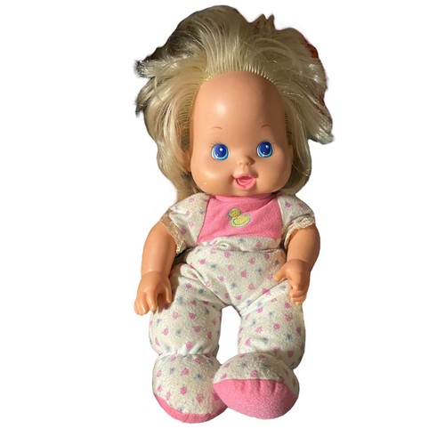 Vintage 1990s Doll Newborn Baby Check Up 13" Soft Body Doll Kenner Hasbro Blonde