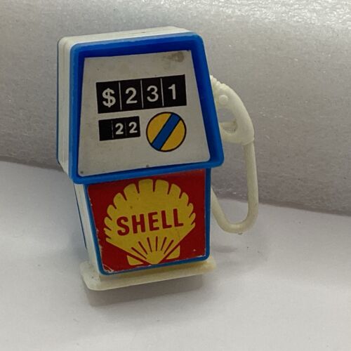 Vintage Shell Gas Pump Plastic Miniature Toy  1.5 Inch