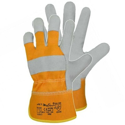 12 Paar Arbeitshandschuhe Leder Handschuhe Rindspalt Lederhandschuhe Größe 10