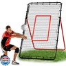Volleyball Rebounder Net - Portable 7x4 ft Training Equipment for Spike and Smash Practice - 5 Rebound Angles Custom Target Area for Volleyball Sports Training，Red