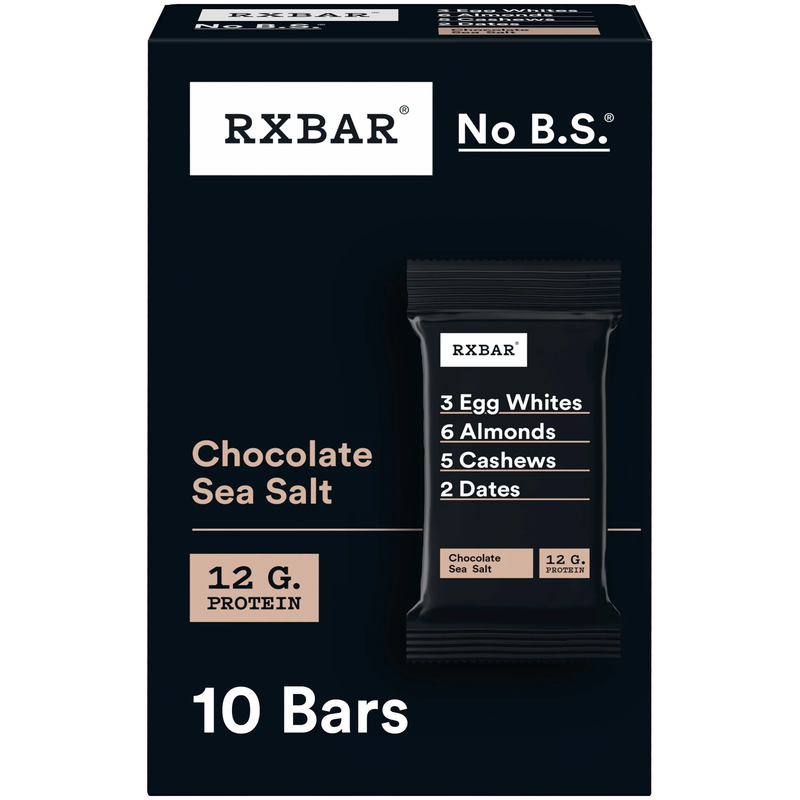 Protein Bars Gluten-Free, Chocolate Sea Salt, 10 Count