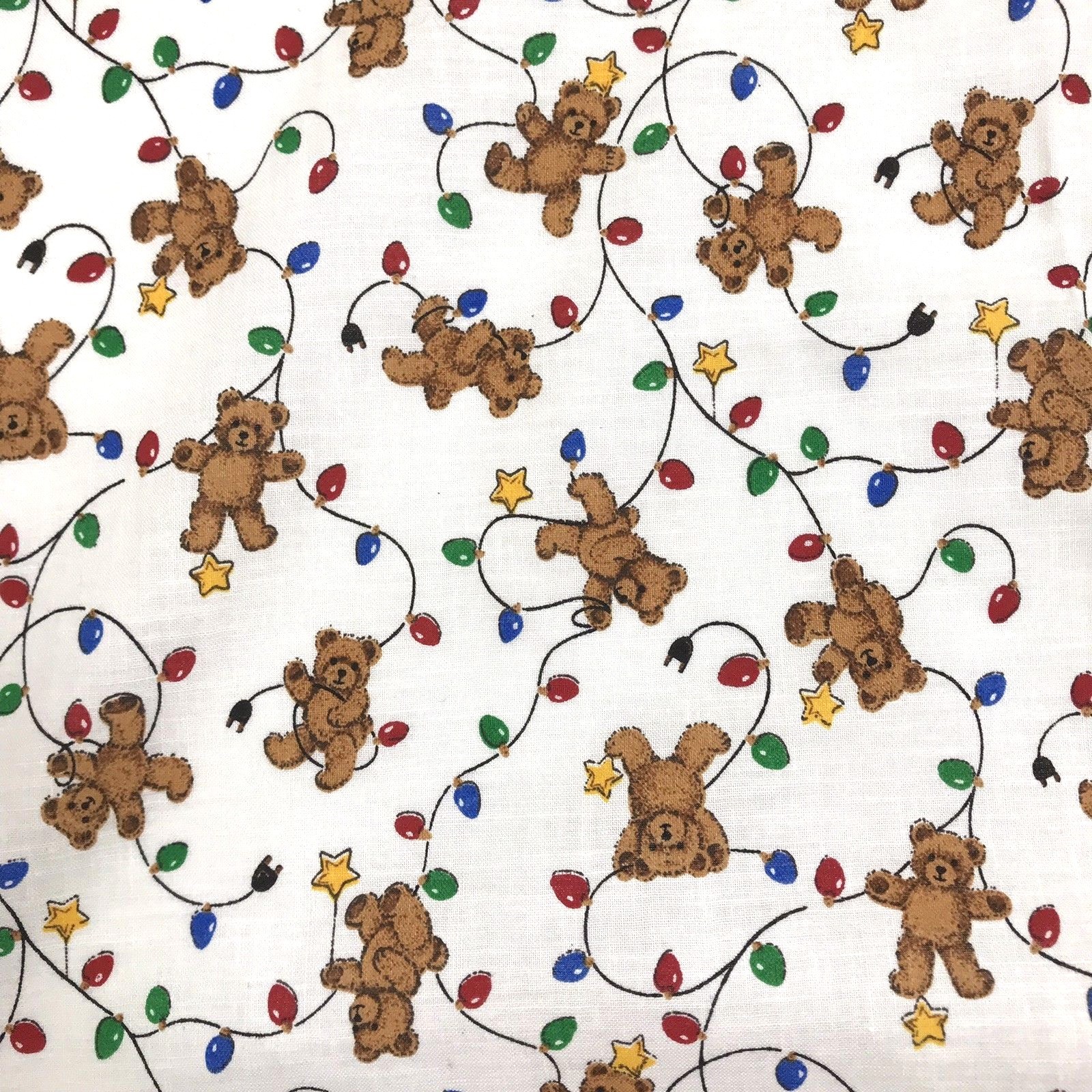Teddy Bears And Christmas Lights Fabric,Cranston,3.75Yards,Quilters Cotton,Child