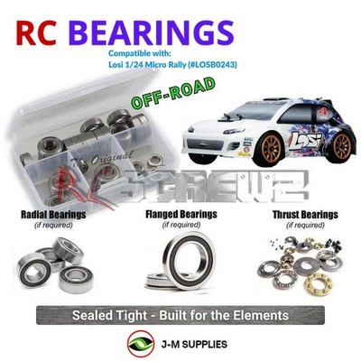 RCScrewZ Rubber Shielded Bearings los059r for Losi Micro Rally LOSB0243 | SET