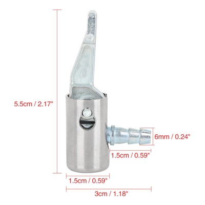 6mm Air Tire Chuck Inflator Pump Hose Adapter Valve Connector for Car Bike 2pc