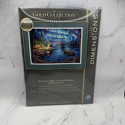 Dimensions Gold Collection Counted Cross Stitch Kit Northern Night 16'' x 11'' NEW
