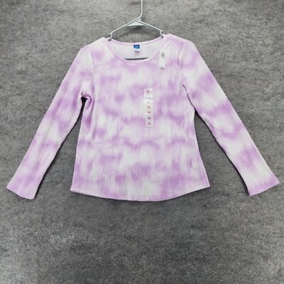Old Navy Womens Juniors XL 14-16 Long Sleeve Purple Tie Dye