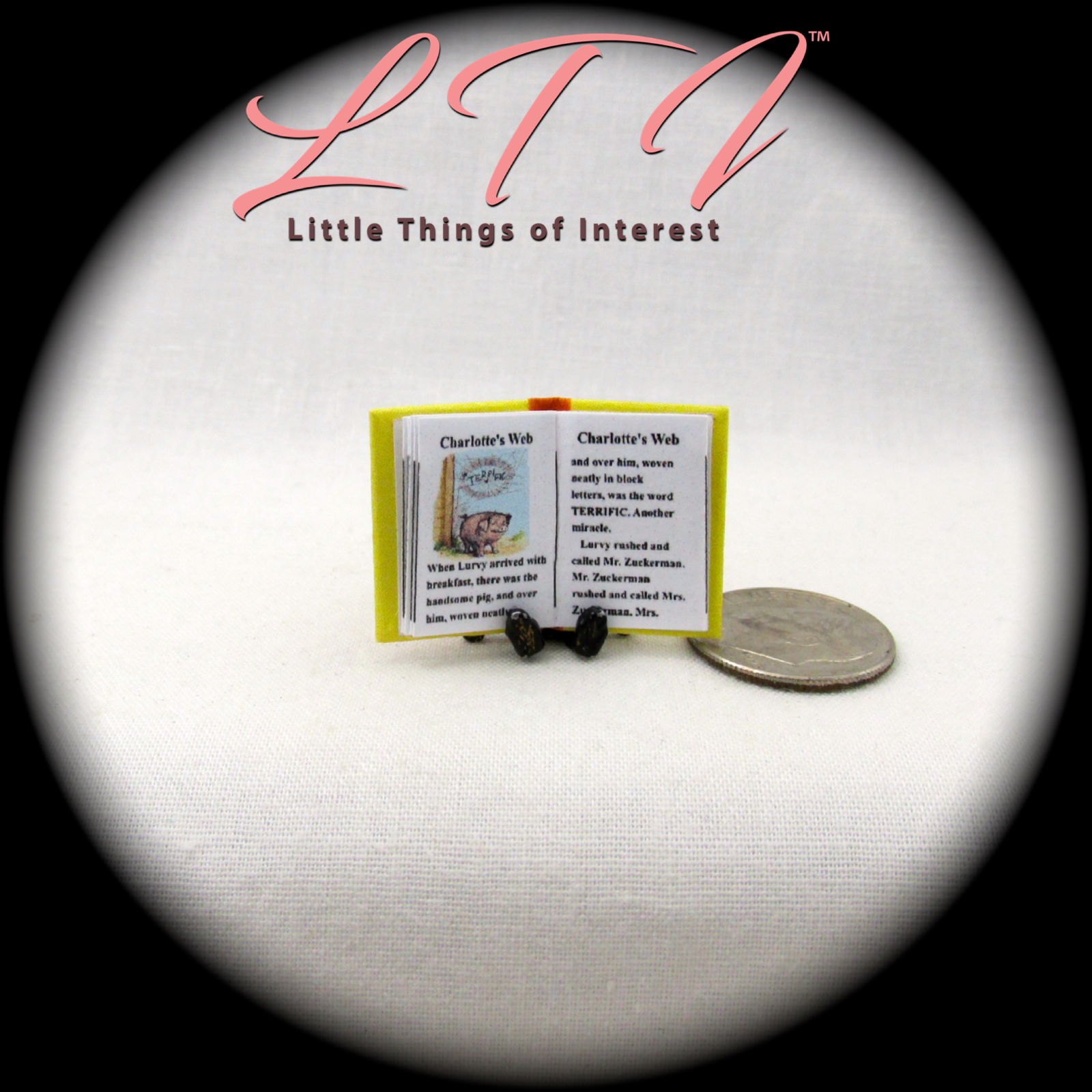 CHARLOTTE'S WEB 1:12 Scale Miniature Readable Color Illustrated Book