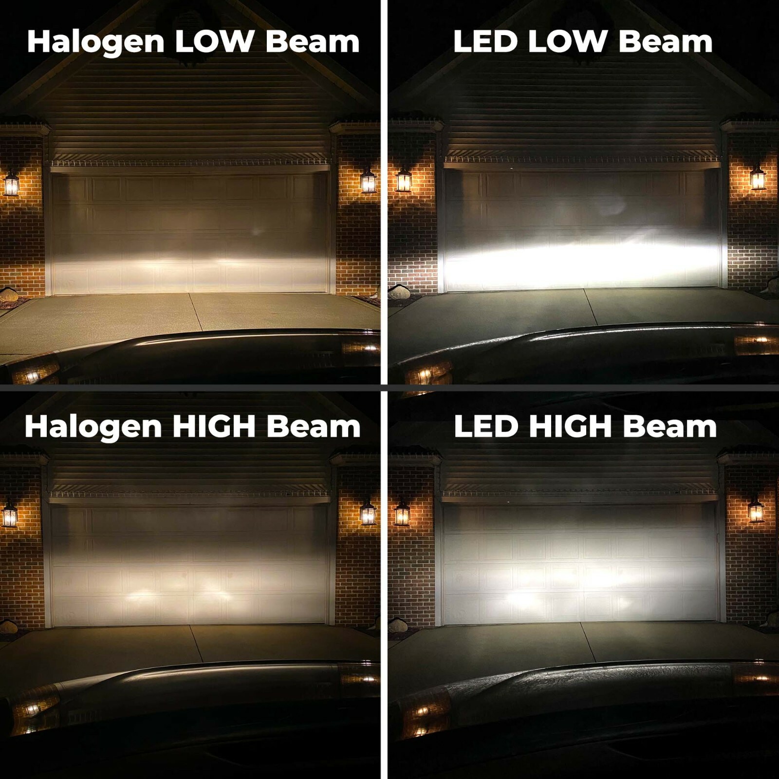 Endurance LEDs KIA H19 LED Headlight Kit, 55W 10000LM Super Bright LED, IP65, x2