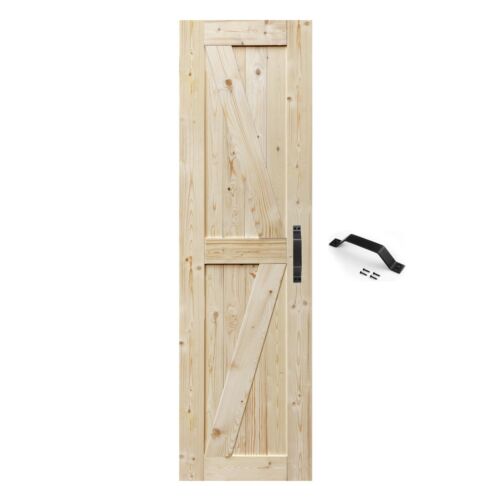 S&Z TOPHAND  Barn Door, 20-54in x 84in unfinished / Modern Style/Solid Wood