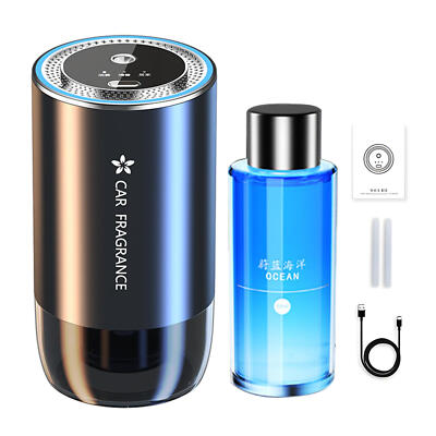 Car Cup Holder Diffuser USB Rechargeable Perfume Air Freshener Fragrance Oil 