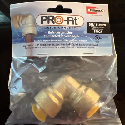 RectorSeal Pro Fit 5/8'' Quick Connect 90° Elbow Brass 87027 Refrigerant Line